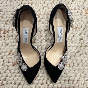 Jimmy Choo Black Embellished Women's Shoes